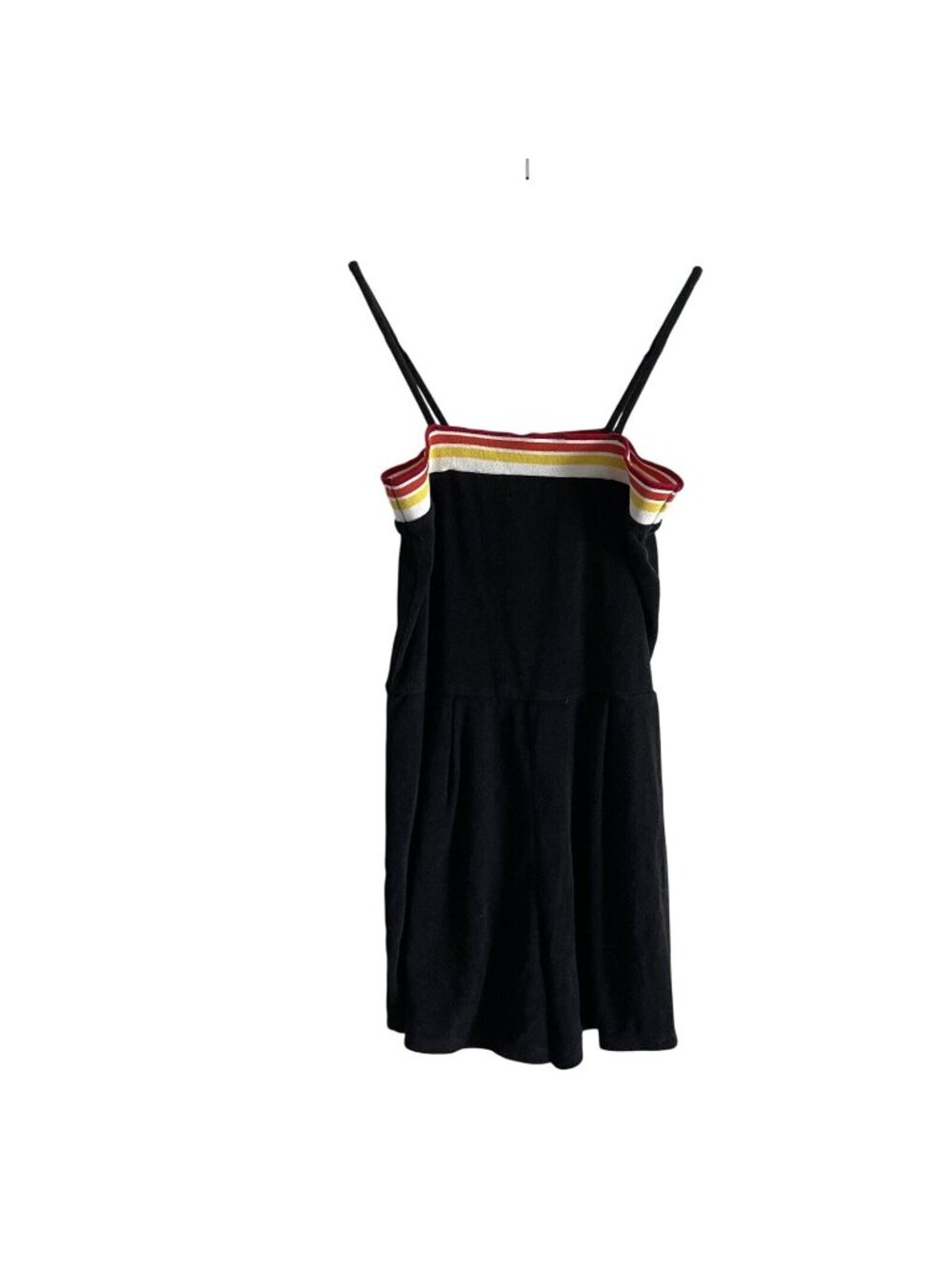 Wild Fable Women SZ S Black Striped Trim Terry Thin Striped Shorts Romper - Picture 4 of 10